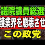 【衆議院議員総選挙2024】介護業界を崩壊させるのはこの政党