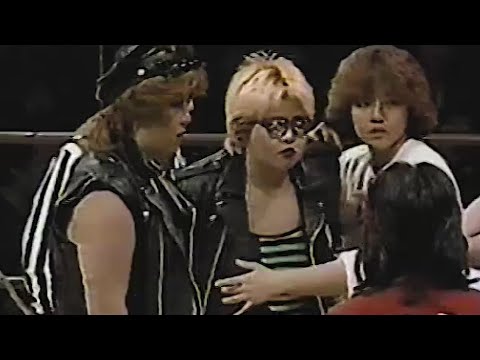 全日本女子プロレス　ジャンボ堀、ライオネス飛鳥 vs ダンプ松本、クレーン・ユウ　1984年 　千葉　市原市臨海体育館