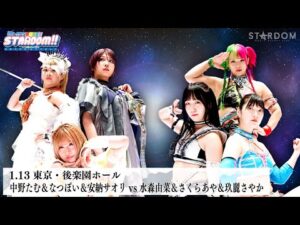 【プレミア公開】1.13後楽園 ハイスピード戦 星来vs鹿島/ROH戦 アティーナvsテクラ/アーティスト戦 中野たむ組vs水森組『We are STARDOM!!』#270 【STARDOM】