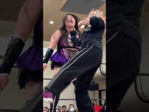 【女子プロレス】レフェリーが怒りの鉄拳制裁！収拾つかず試合はノーコンテスト【コマンド・ボリショイ】【夏実もち】【大空ちえ】【プロミネンス】【PURE-J】#玉川ボール #shorts