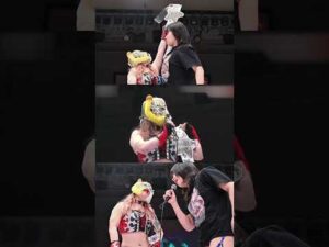 🎥【身長差31センチ差！】HANAKOが王者スターライト・キッドを煽る🔥 #スターダム #stardom #prowrestling