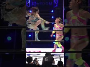 【女子プロレス】フワちゃんが上谷沙弥の強烈な2段蹴りを浴びる！【スターダム】