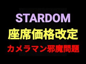 【STARDOM】今回の座席価格改定はどうなのか？カメラマン邪魔問題、思った以上に深刻！