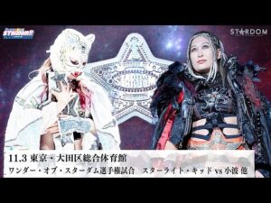 【プレミア公開】11.3大田区 鹿島vsボジラ/ハイスピード戦 星来芽依vs葉月/ワンダー戦 スターライト・キッドvs小波『We are STARDOM!!』#310【STARDOM】